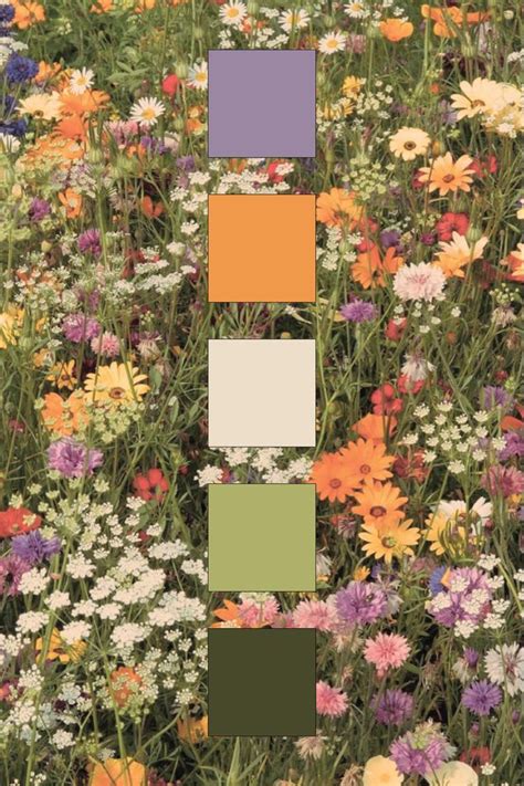 Wildflower wedding color palette ideas