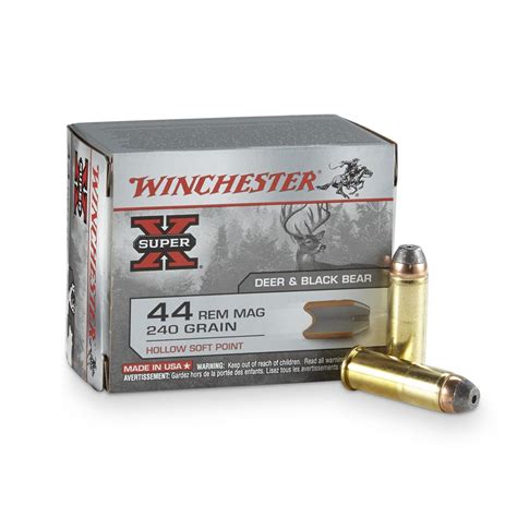 Winchester Super-X 44 Magnum 240-Grain JHP