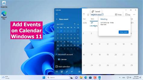 Windows Calendar Events