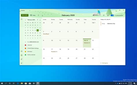 Windows Calendar View