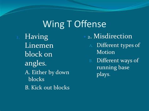 Wing T Misdirection