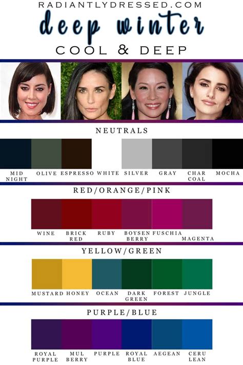 Deep Jewel Tones Winter Color Palette