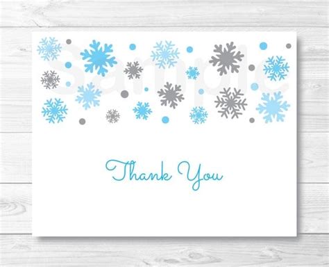 Winter Thank You Note Printables