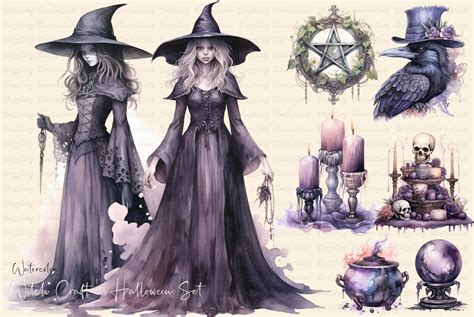 A witchy-inspired art piece featuring the witch color palette