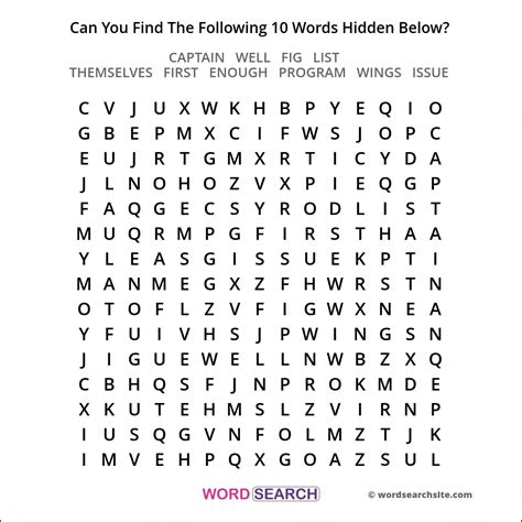 Word find challenge