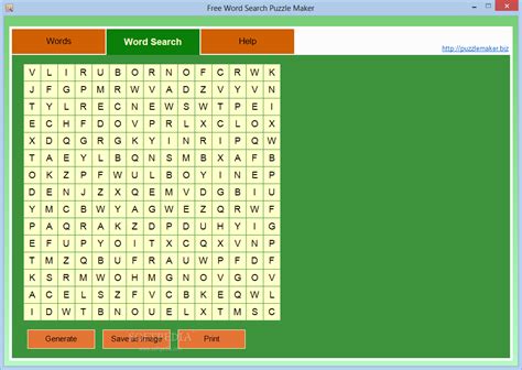 Word Find Puzzle Creator