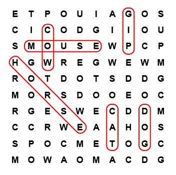 Word Find Puzzle for Special Occasions