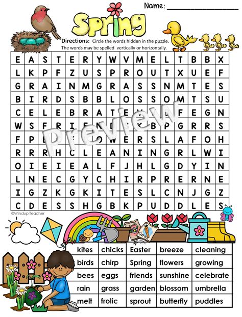 Word Find Puzzle Printable