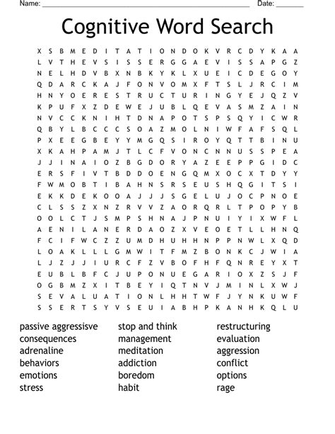 Description of Word Search Cognitive