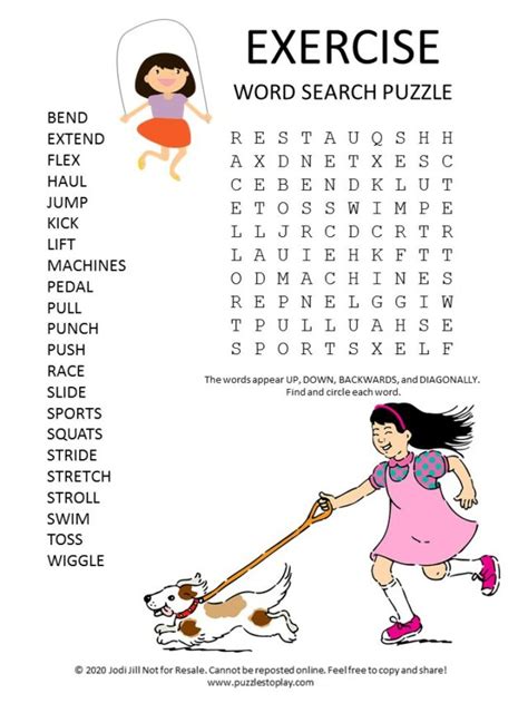 Word search exercises