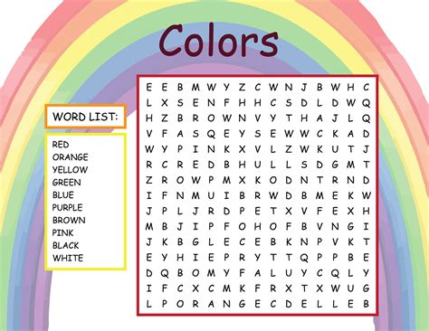 Description of Word Search Games for Kids