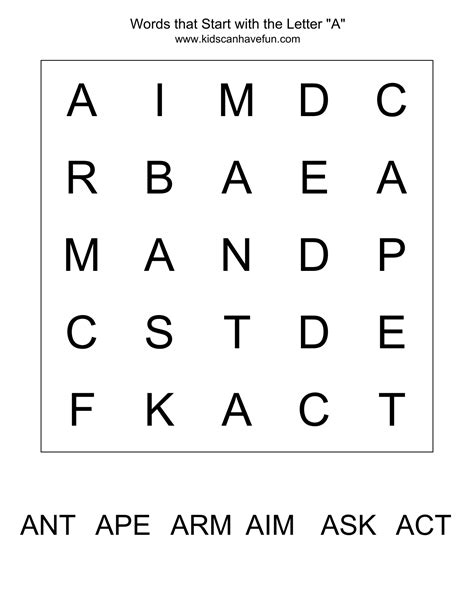 Word Search Letters