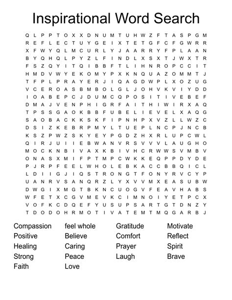 Word Search Printable with Quotes