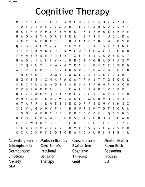 Word Search Printables for Cognitive Ability