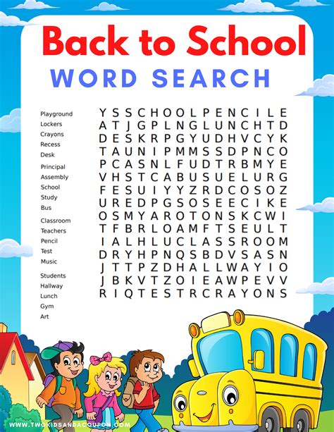 Word Search Printables for Educational Games