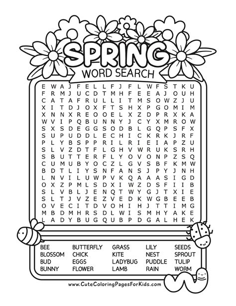 Word Search Printables for Educational Purposes