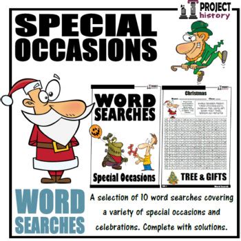 Word Search Printables for Special Occasions