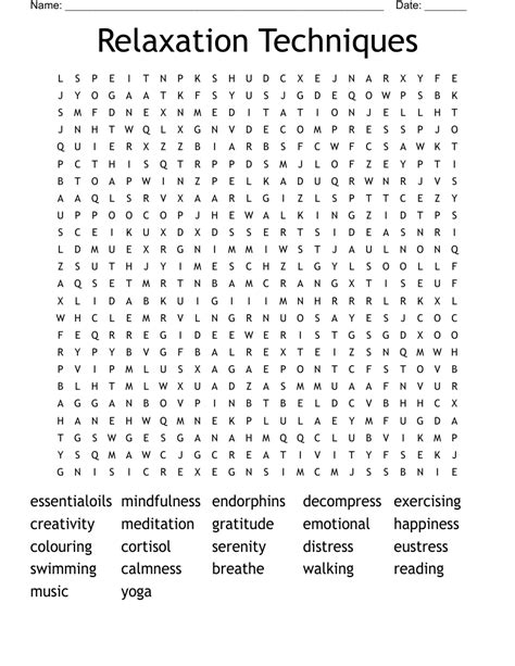 Word Search Relaxation