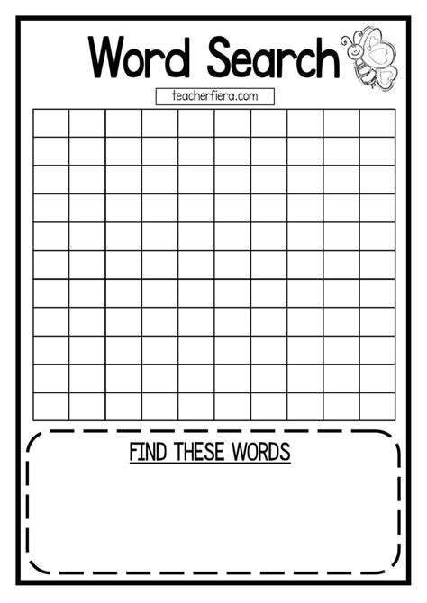 Word Search Template