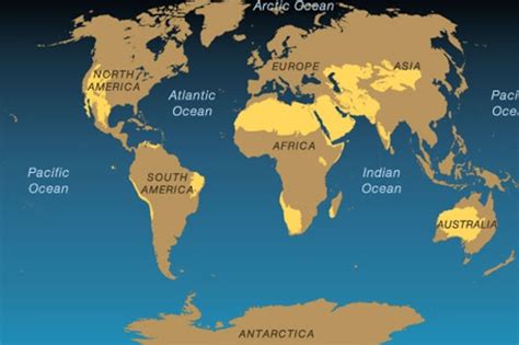 World map with deserts