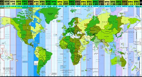 A map of the world's time zones