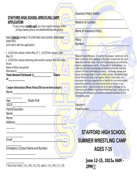 Wrestling Camp Registration