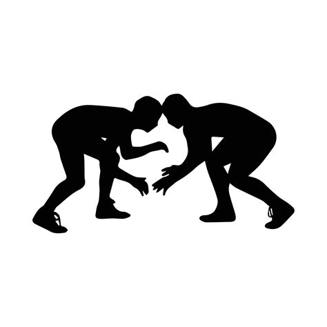 Wrestling silhouette