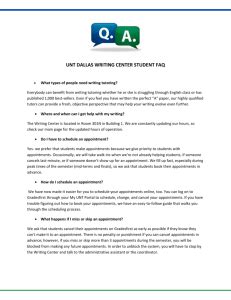 Writing Center FAQ