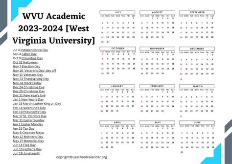 WVU calendar image 1