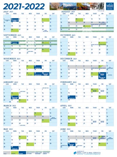 WWU Calendar Benefits