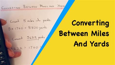 Yards to Miles Conversion Rate