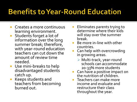 Challenges of Year-Round Education