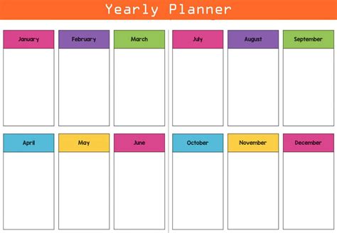 Yearly Planner Template