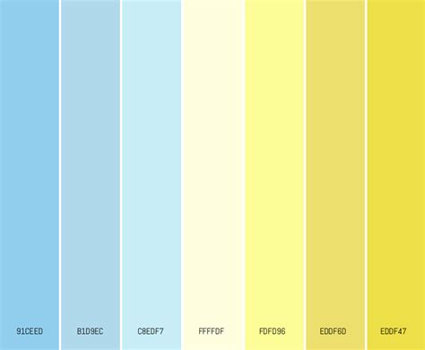 Yellow and Blue Color Palette Inspiration