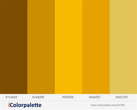 Yellow and Bronze Color Palette