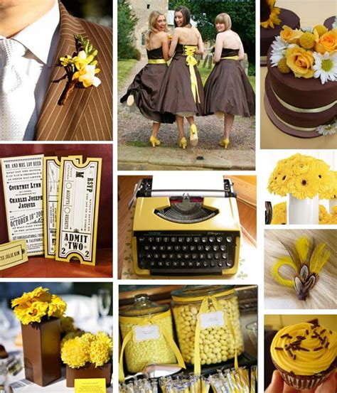 Yellow and Bronze Wedding Theme