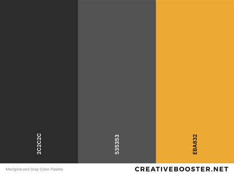 Yellow and gray color combination