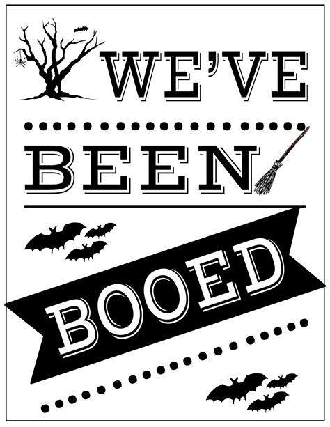 You've Been Booed Printable Signs and Templates