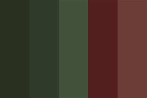 A zombie-themed color palette featuring shades of blue, purple, and green